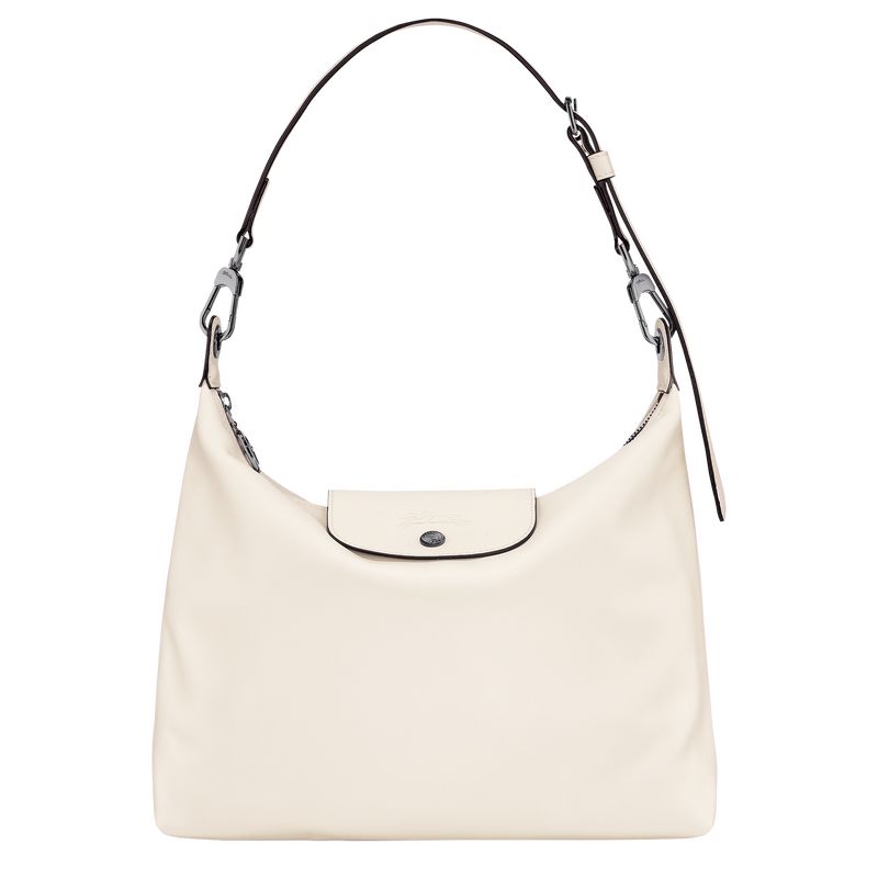 Ecru - Leather Longchamp Le Pliage Xtra M Hobo Women Shoulder Bags | AU7522LI