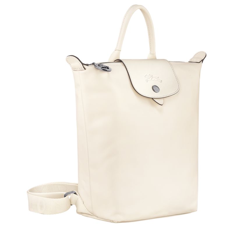 Ecru - Leather Longchamp Le Pliage Xtra S Women Backpacks | AU7659GS