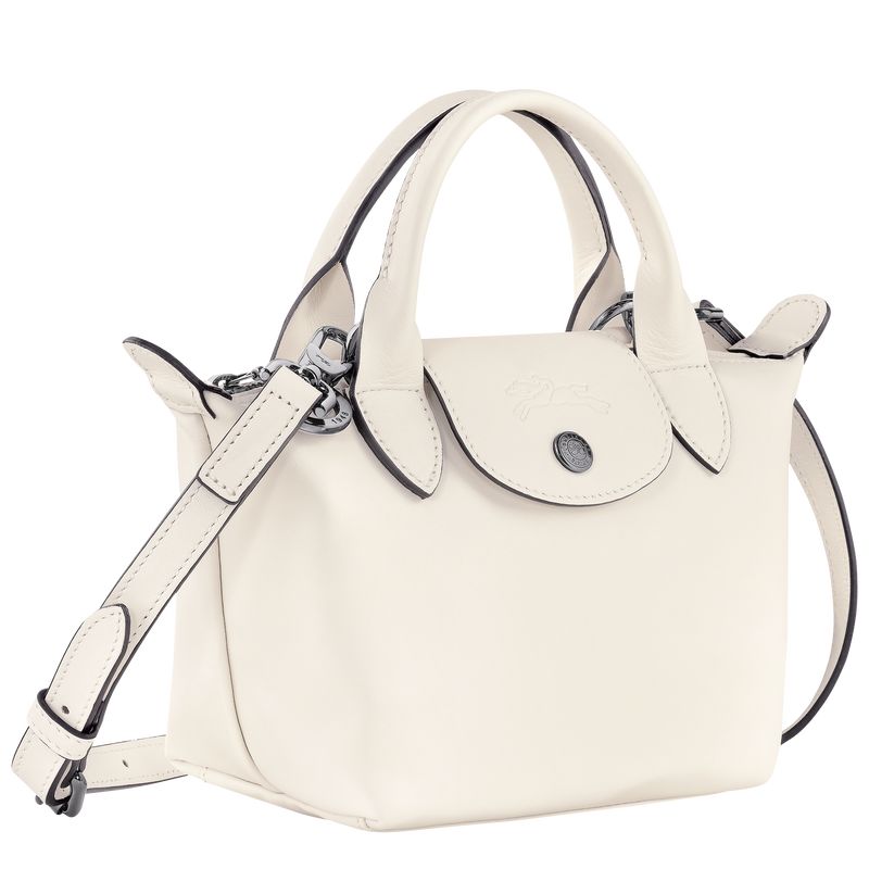 Ecru - Leather Longchamp Le Pliage Xtra XS Handbag Women Mini Bags | AU7104XY