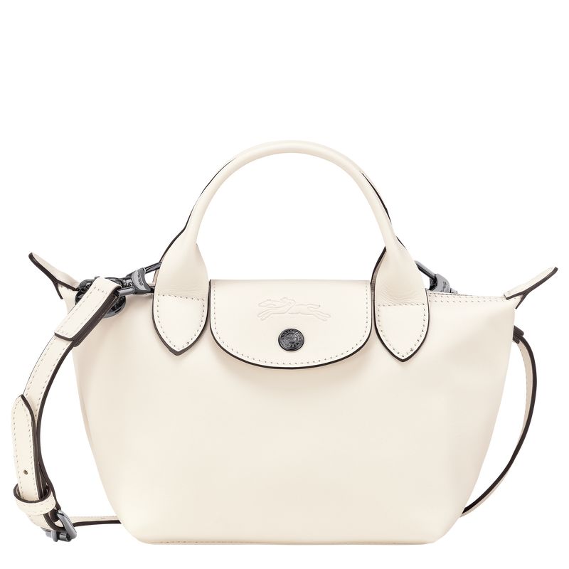 Ecru - Leather Longchamp Le Pliage Xtra XS Handbag Women Mini Bags | AU7104XY