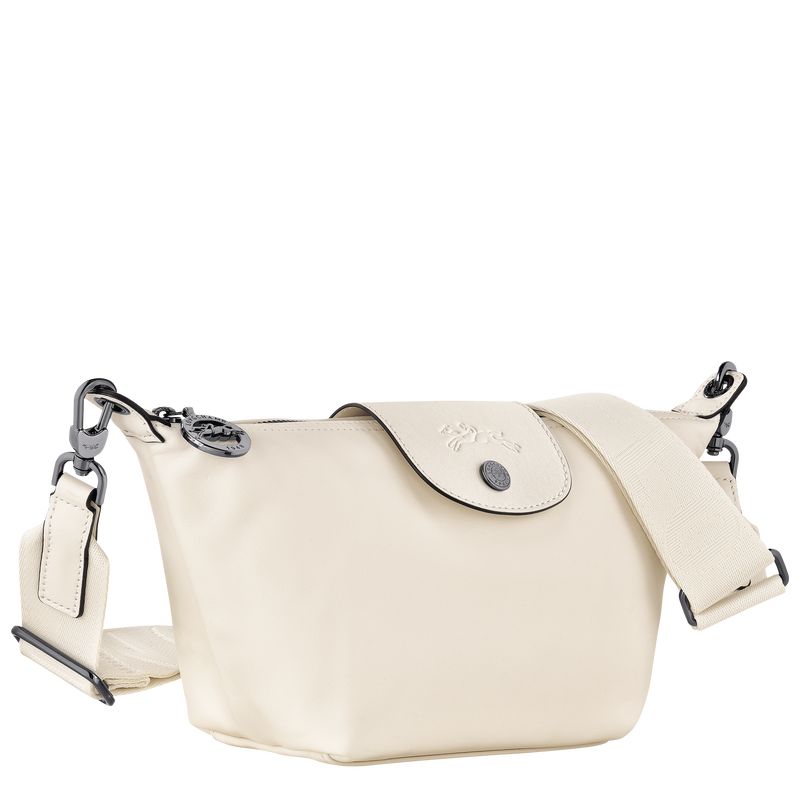 Ecru - Leather Longchamp Le Pliage Xtra XS Crossbody Women Mini Bags | AU7046MQ