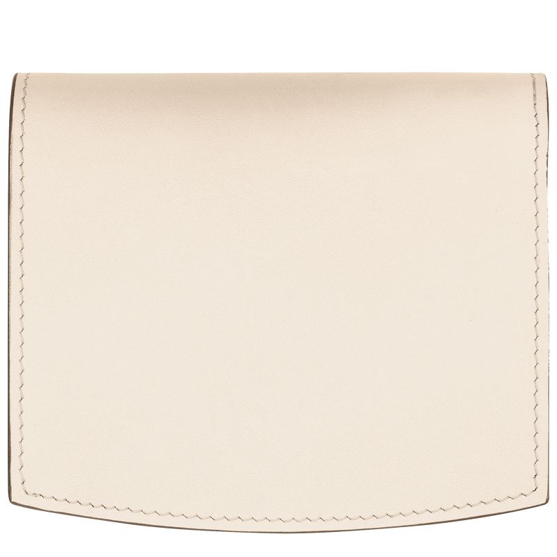 Ecru - Leather Longchamp Le Roseau Women Wallets | AU7842AH