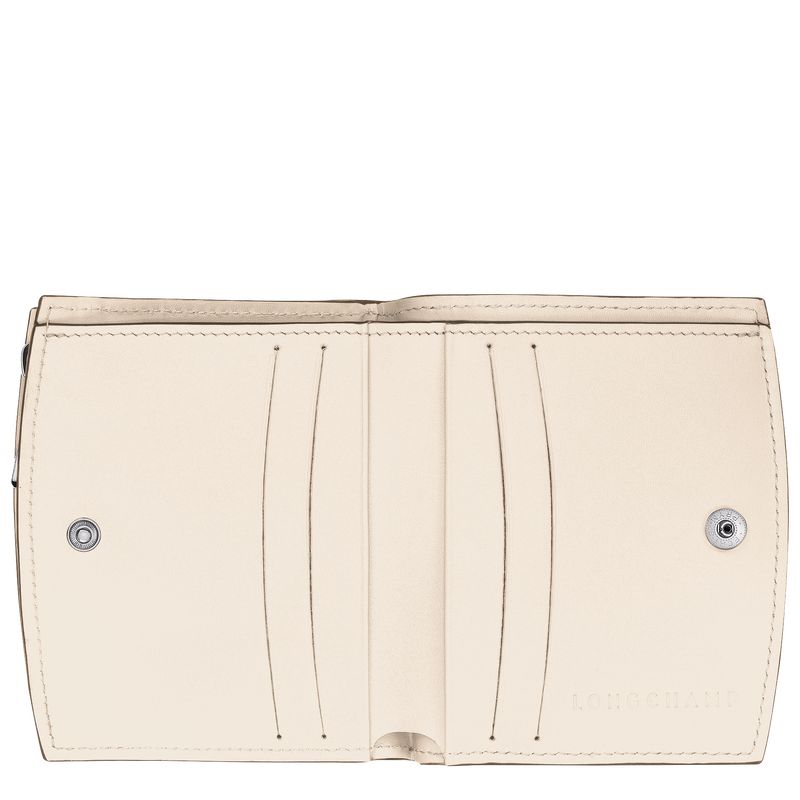 Ecru - Leather Longchamp Le Roseau Women Wallets | AU7842AH