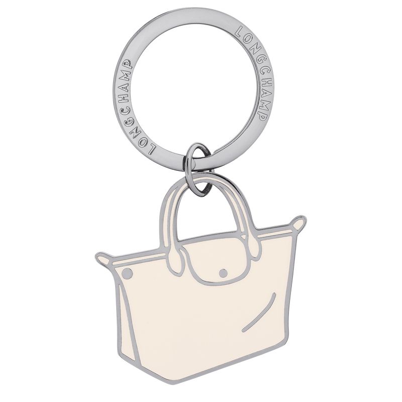 Ecru - Metal Longchamp Le Pliages Women Key Rings | AU8438FD