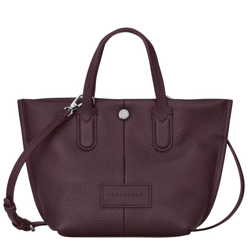 Eggplant - Leather Longchamp Essential XS Women Handbag | AU7256NW