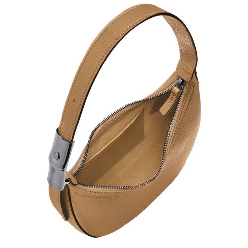 Fawn - Leather Longchamp Le Roseau Essential S Hobo Women Shoulder Bags | AU7581SG