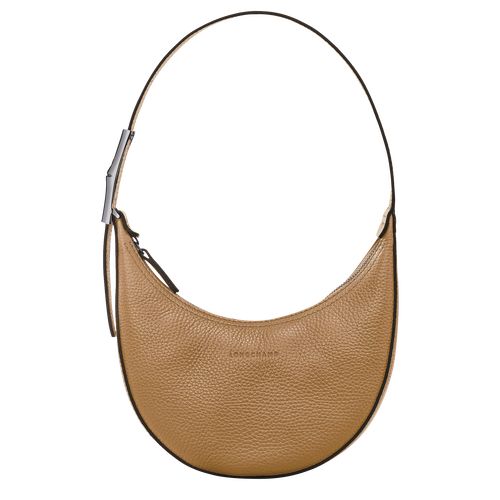 Fawn - Leather Longchamp Le Roseau Essential S Hobo Women Shoulder Bags | AU7581SG