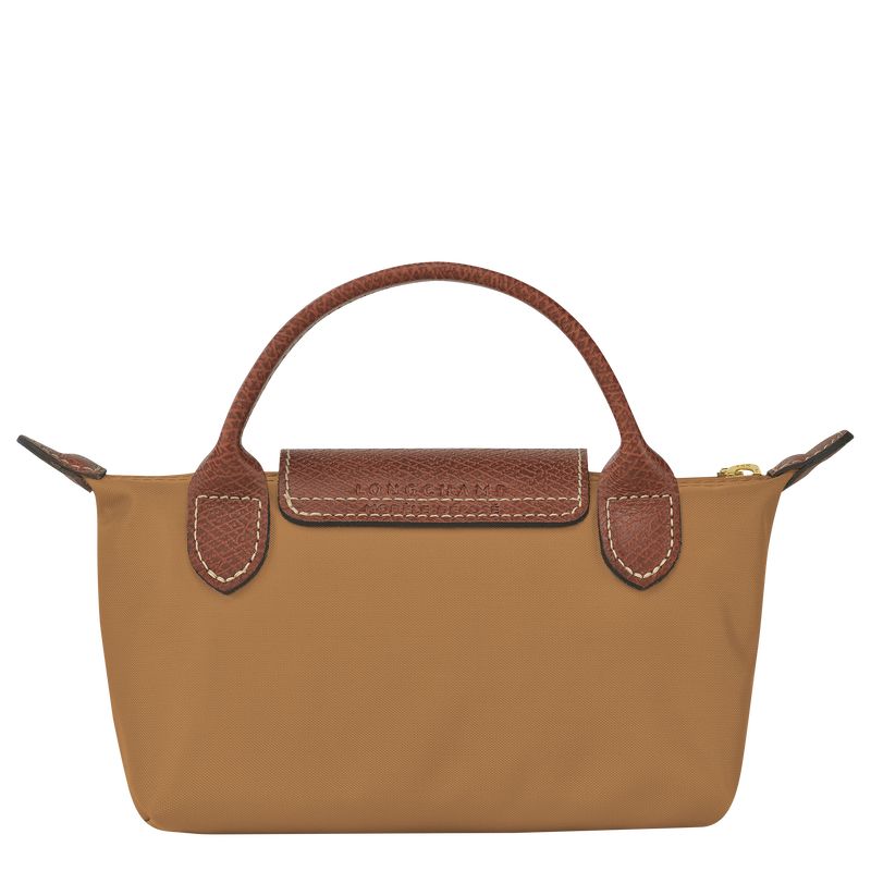 Fawn - Recycled canvas Longchamp Le Pliage Original with handle Women Pouches | AU7946AH