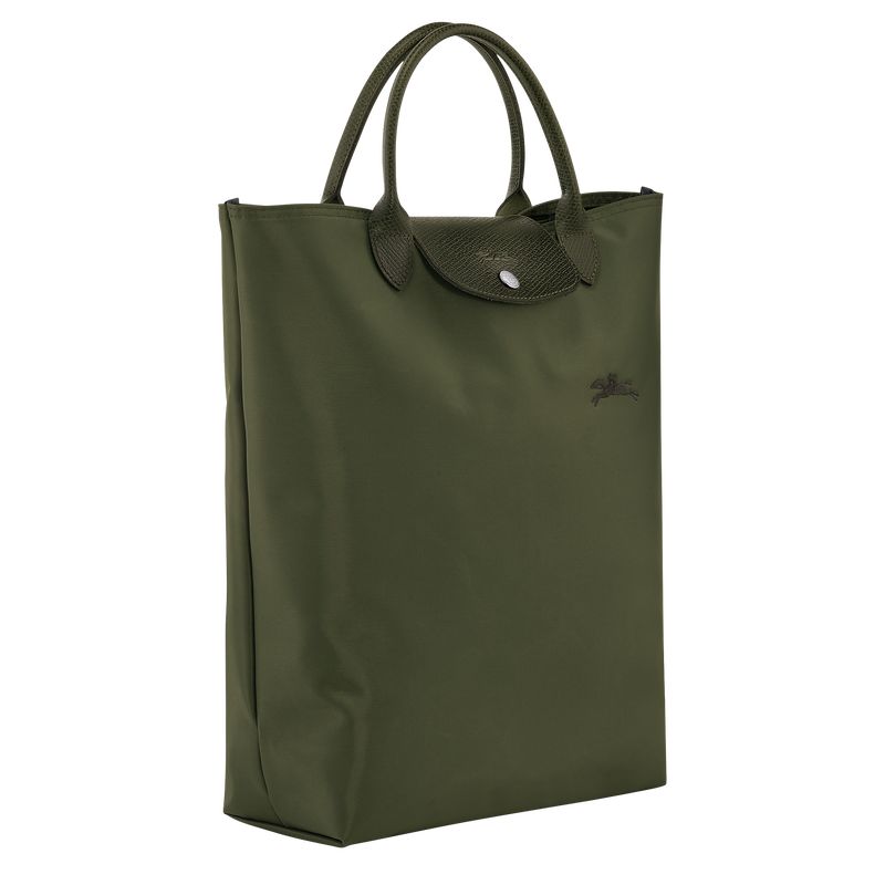 Forest - Canvas Longchamp Le Pliage Green M Tote Women Handbag | AU7168OK