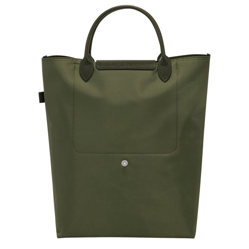 Forest - Canvas Longchamp Le Pliage Green M Tote Women Handbag | AU7168OK