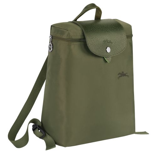 Forest - Recycled canvas Longchamp Le Pliage Green M Men Backpacks | AU8864BE