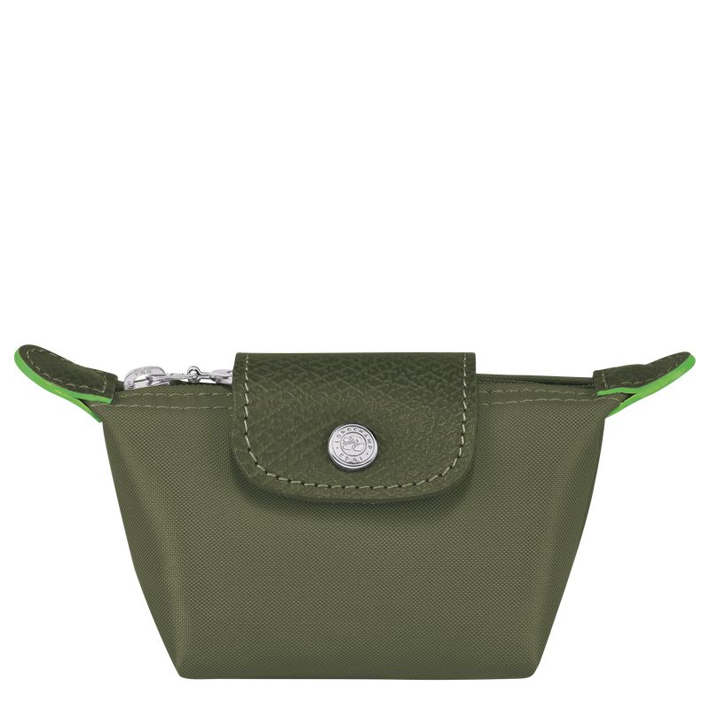 Forest - Recycled canvas Longchamp Le Pliage Green Men Coin Purses | AU9015LI