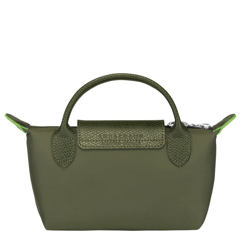 Forest - Recycled canvas Longchamp Le Pliage Green with handle Men Pouches | AU9089SG