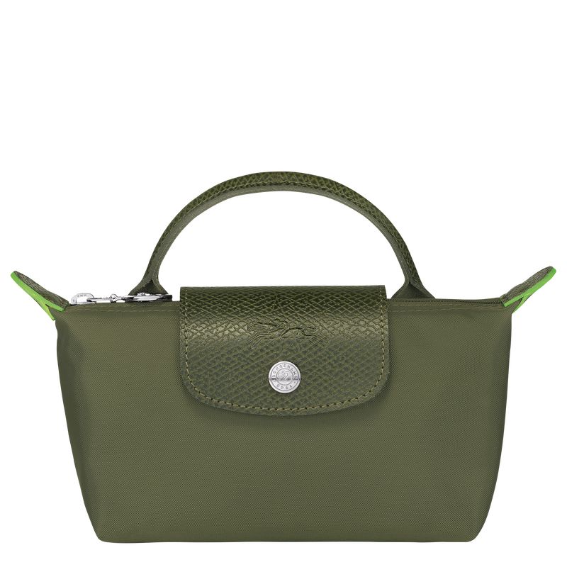 Forest - Recycled canvas Longchamp Le Pliage Green with handle Men Pouches | AU9089SG