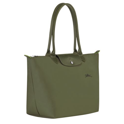 Forest - Recycled canvas Longchamp Le Pliage Green L Tote Women Shoulder Bags | AU7616BE