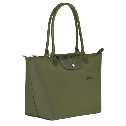 Forest - Recycled canvas Longchamp Le Pliage Green M Tote Women Shoulder Bags | AU7618MQ