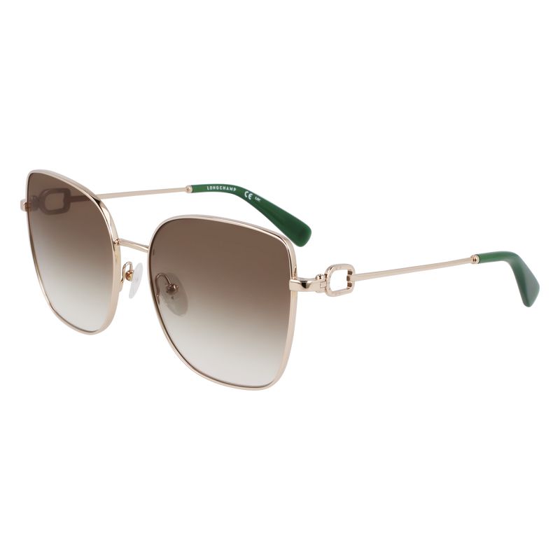 Gold/Green - Metal Longchamp Women Sunglasses | AU8503MQ