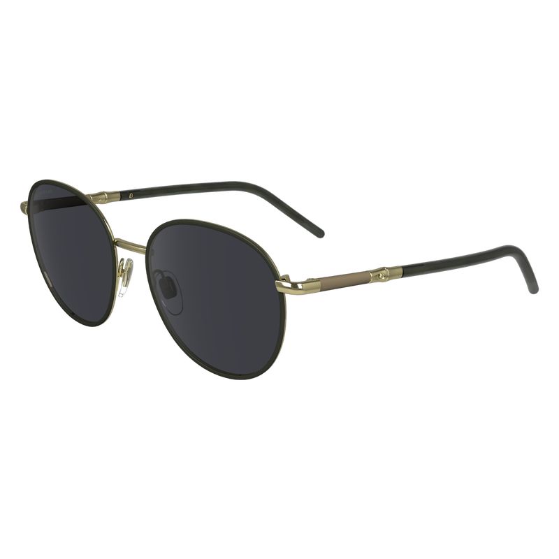 Gold/Khaki - Acetate / Metal Longchamp Fall-Winter 2023 Collection Women Sunglasses | AU8517SG