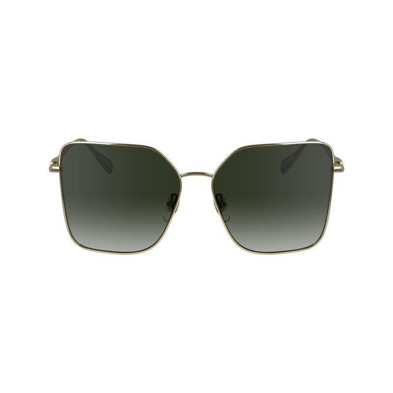 Gold/Khaki - Metal Longchamp Women Sunglasses | AU8460JP