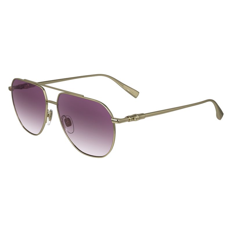 Gold/Pink - Metal Longchamp Women Sunglasses | AU8484IL