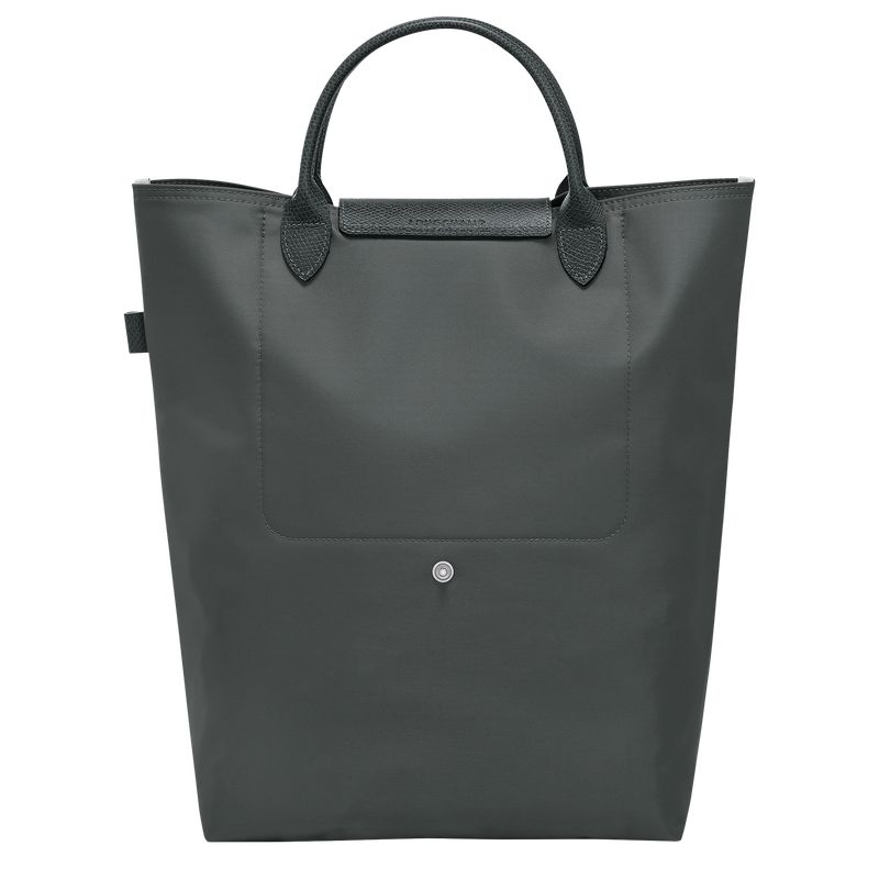 Graphite - Canvas Longchamp Le Pliage Green M Tote Women Handbag | AU7165SG