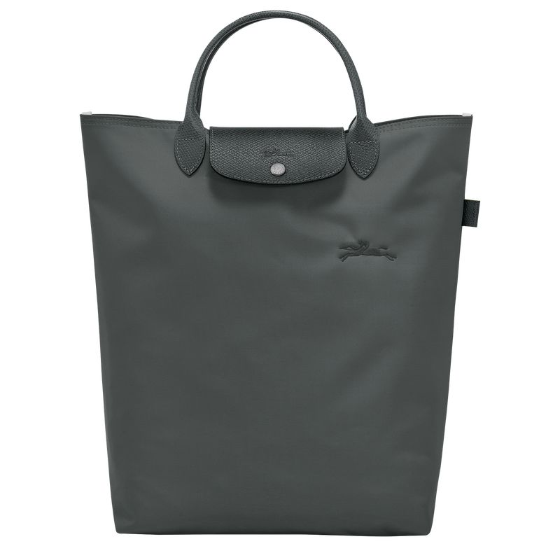 Graphite - Canvas Longchamp Le Pliage Green M Tote Women Handbag | AU7165SG