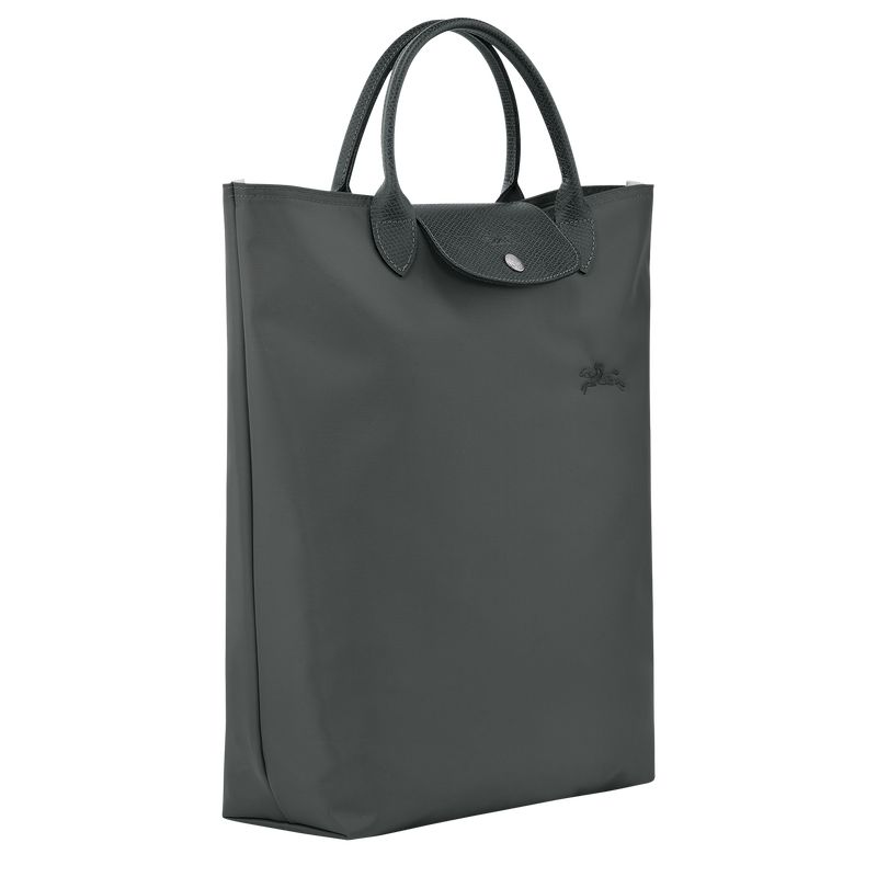 Graphite - Canvas Longchamp Le Pliage Green M Tote Men Handbag | AU8903AH