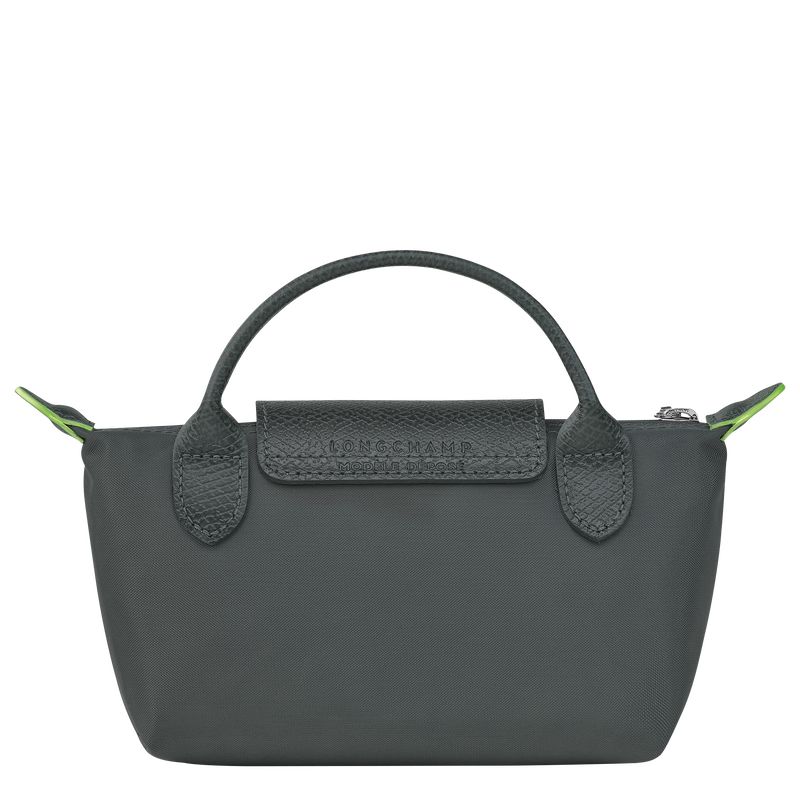 Graphite - Recycled canvas Longchamp Le Pliage Green with handle Men Pouches | AU9085HA