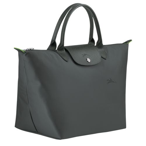 Graphite - Recycled canvas Longchamp Le Pliage Green M Women Handbag | AU7344SG