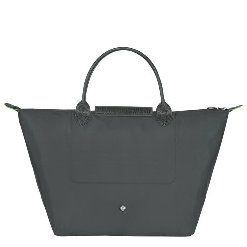 Graphite - Recycled canvas Longchamp Le Pliage Green M Women Handbag | AU7344SG