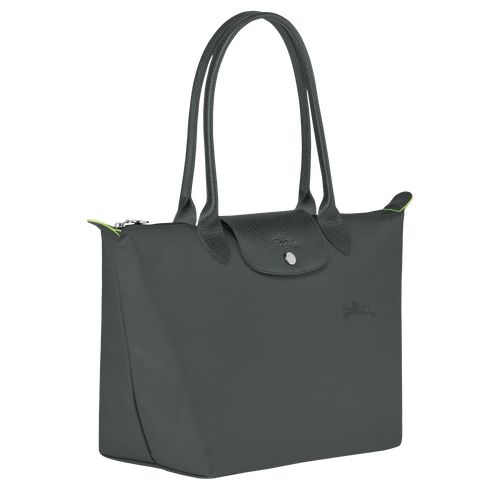 Graphite - Recycled canvas Longchamp Le Pliage Green M Tote Women Shoulder Bags | AU7619MQ