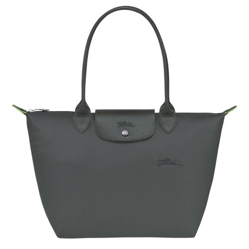 Graphite - Recycled canvas Longchamp Le Pliage Green M Tote Women Shoulder Bags | AU7619MQ