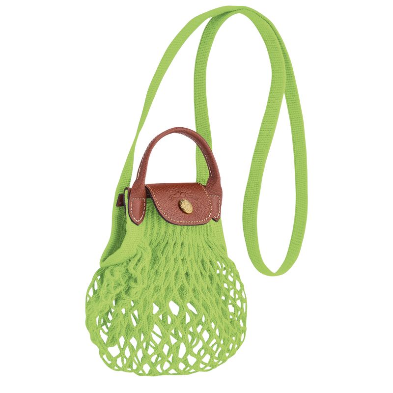 Green Light - Canvas Longchamp Le Pliage Filet XS Mesh bag Women Pouches | AU8000OK