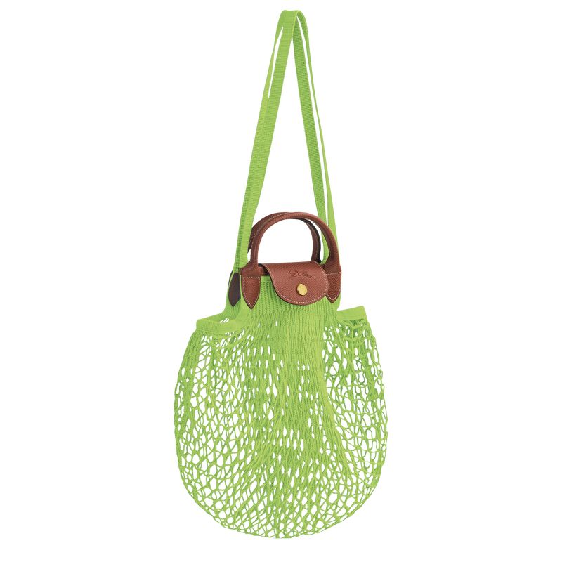 Green Light - Canvas Longchamp Le Pliage Filet L Mesh Women Handbag | AU7203MQ