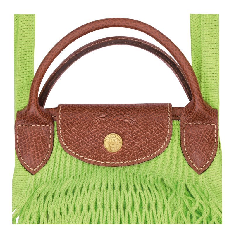 Green Light - Canvas Longchamp Le Pliage Filet L Mesh Women Handbag | AU7203MQ