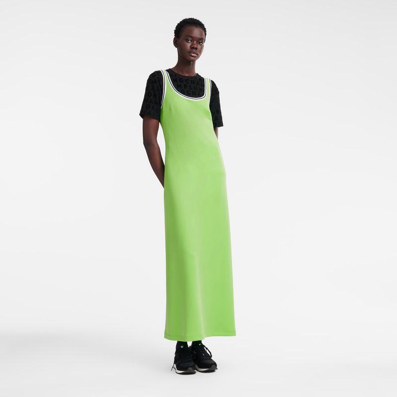 Green Light - Jersey Longchamp Long Women Dress | AU8565HA