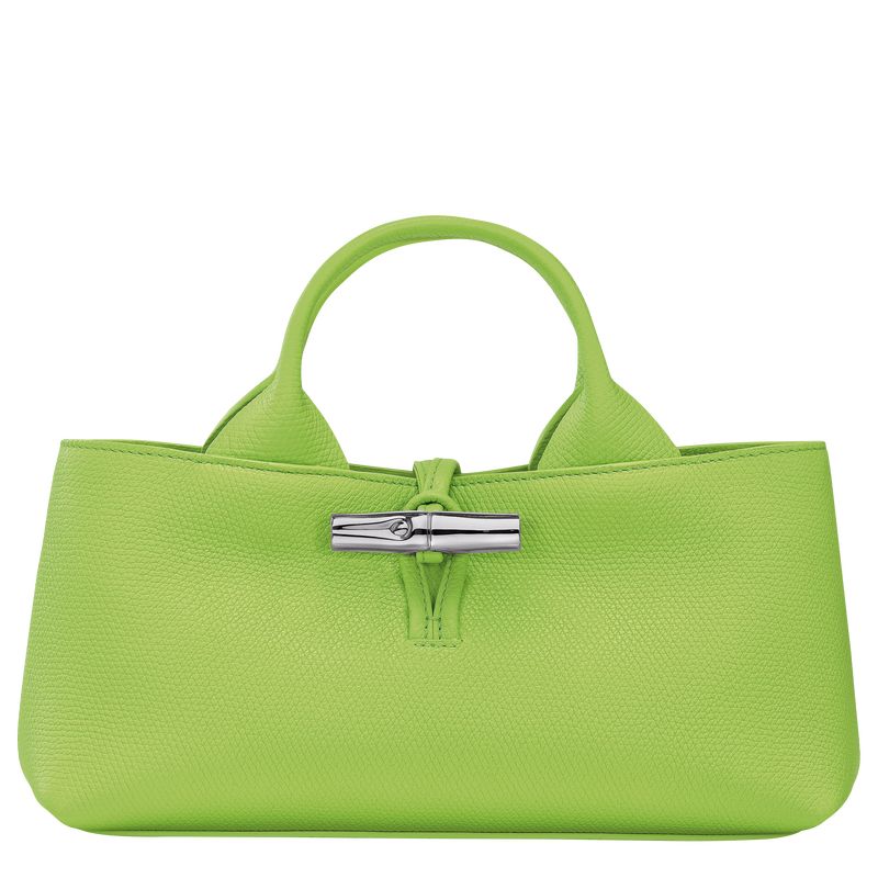 Green Light - Leather Longchamp Le Roseau S Women Handbag | AU7292SG