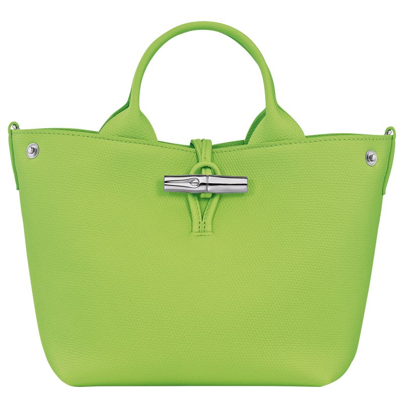 Green Light - Leather Longchamp Le Roseau S Women Handbag | AU7307MQ