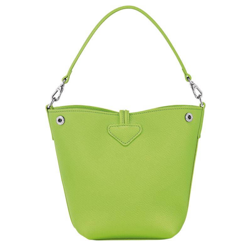 Green Light - Leather Longchamp Le Roseau XS Bucket Women Crossbody Bags | AU7445OK