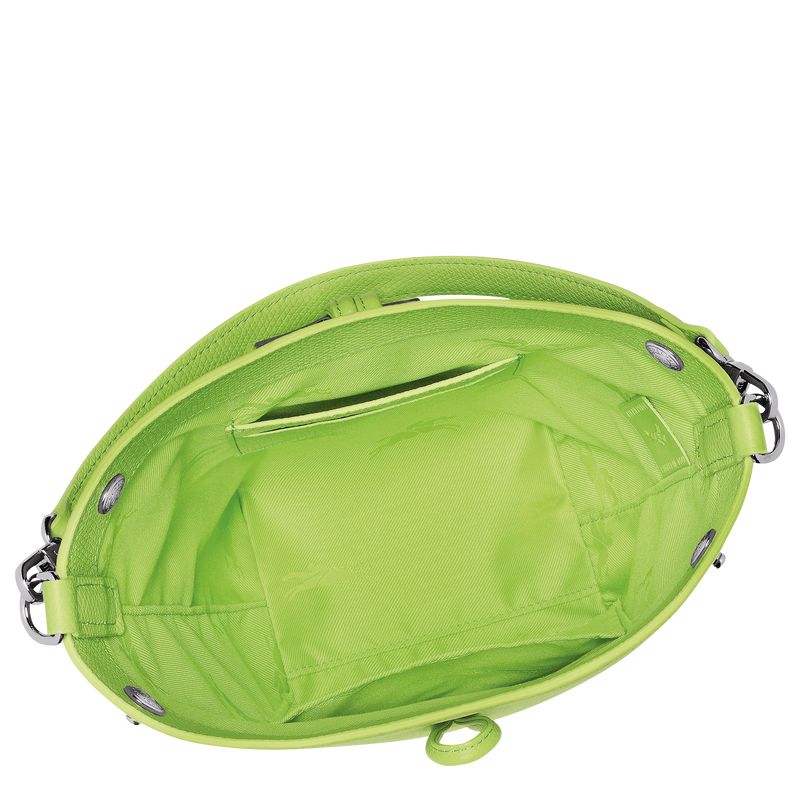 Green Light - Leather Longchamp Le Roseau XS Bucket Women Crossbody Bags | AU7445OK