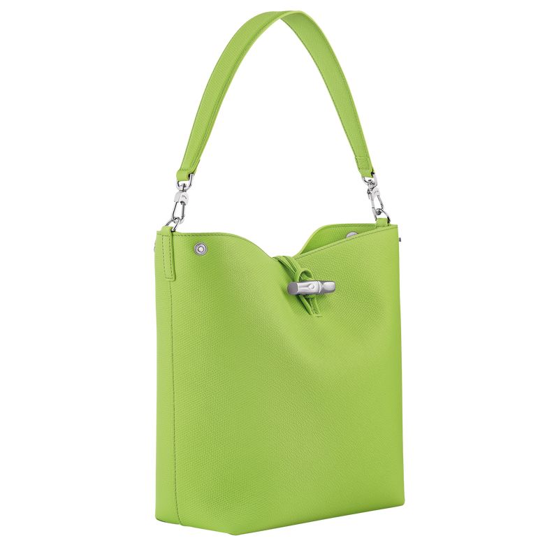 Green Light - Leather Longchamp Le Roseau M Shoulder Women Shoulder Bags | AU7554FD