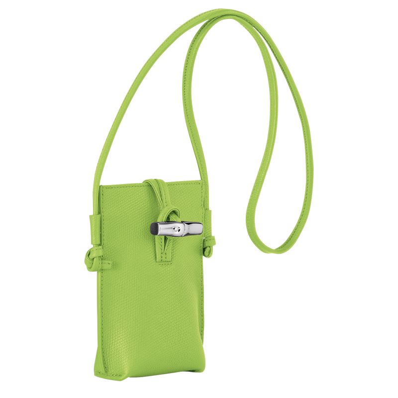 Green Light - Leather Longchamp Le Roseau Women Phone Case | AU7795YX