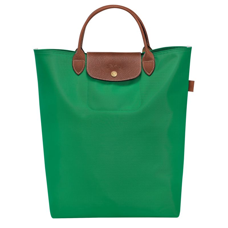 Green - Canvas Longchamp Le Pliage Original M Tote Women Handbag | AU7157ZU