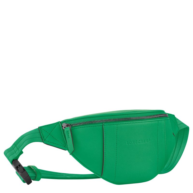 Green - Leather Longchamp 3D S Men Belt Bags | AU8883PJ