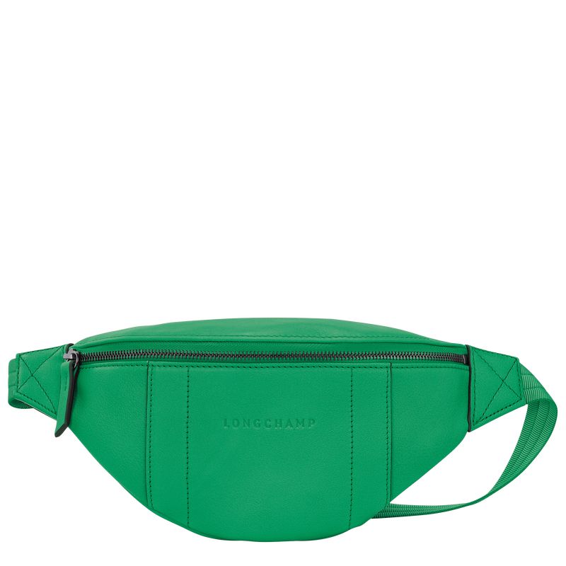 Green - Leather Longchamp 3D S Men Belt Bags | AU8883PJ