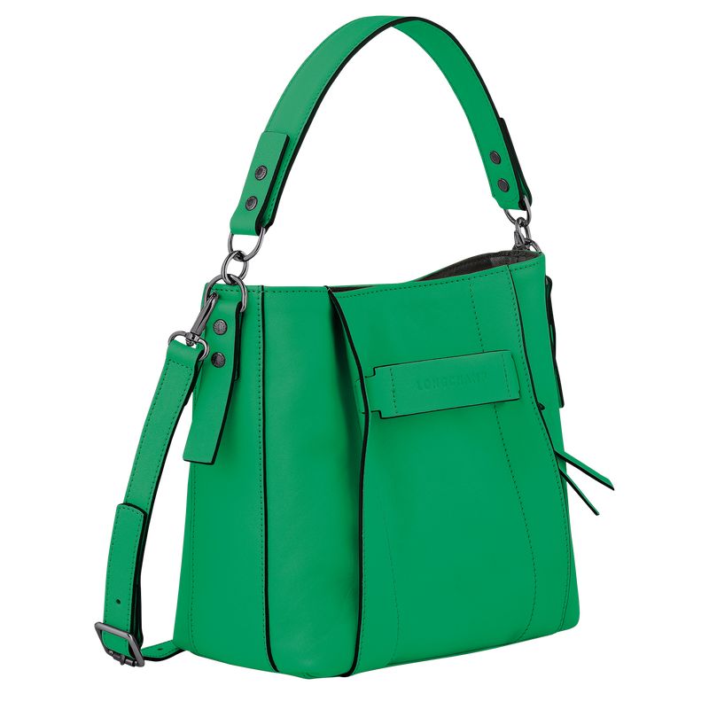 Green - Leather Longchamp 3D S Women Crossbody Bags | AU7433RV