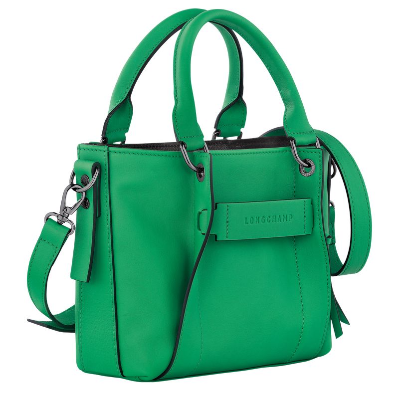 Green - Leather Longchamp 3D S Women Handbag | AU7285TC