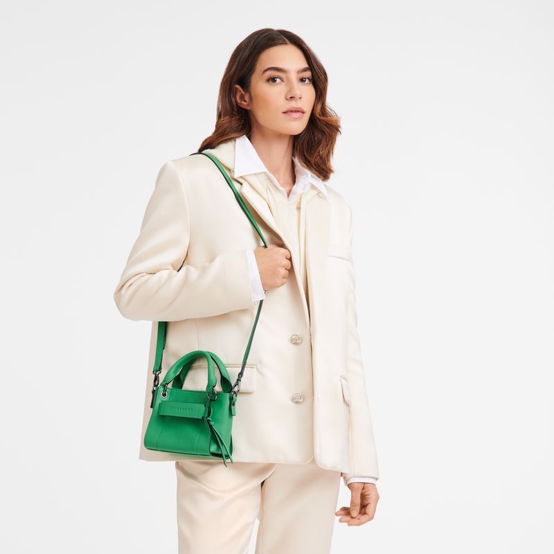 Green - Leather Longchamp 3D XS Handbag Women Mini Bags | AU7065IL