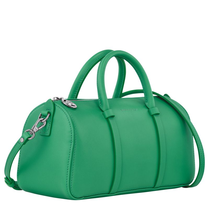 Green - Leather Longchamp Daylong M Women Handbag | AU7268DF