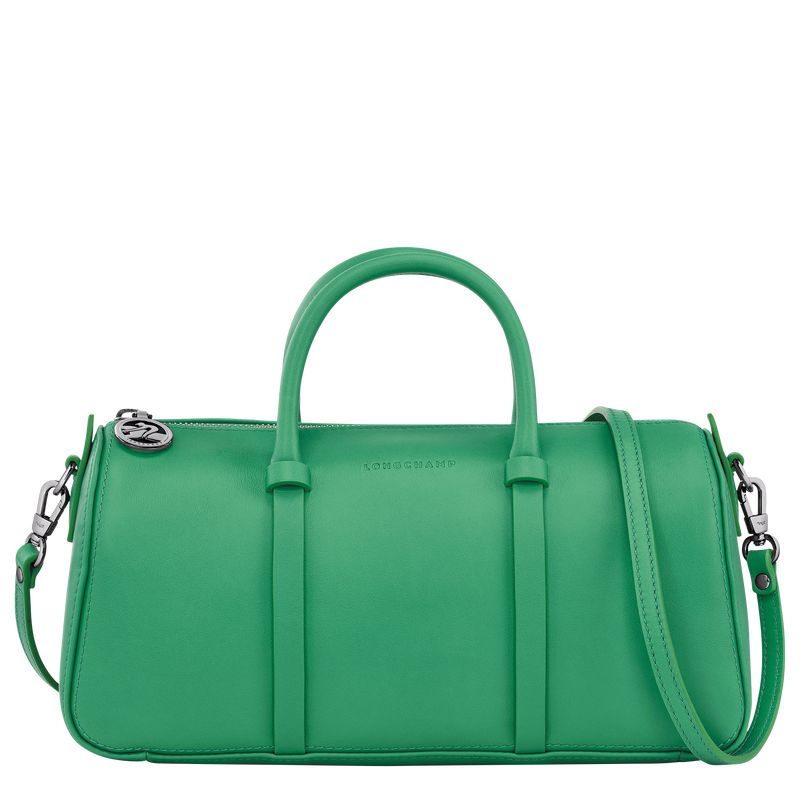 Green - Leather Longchamp Daylong M Women Handbag | AU7268DF